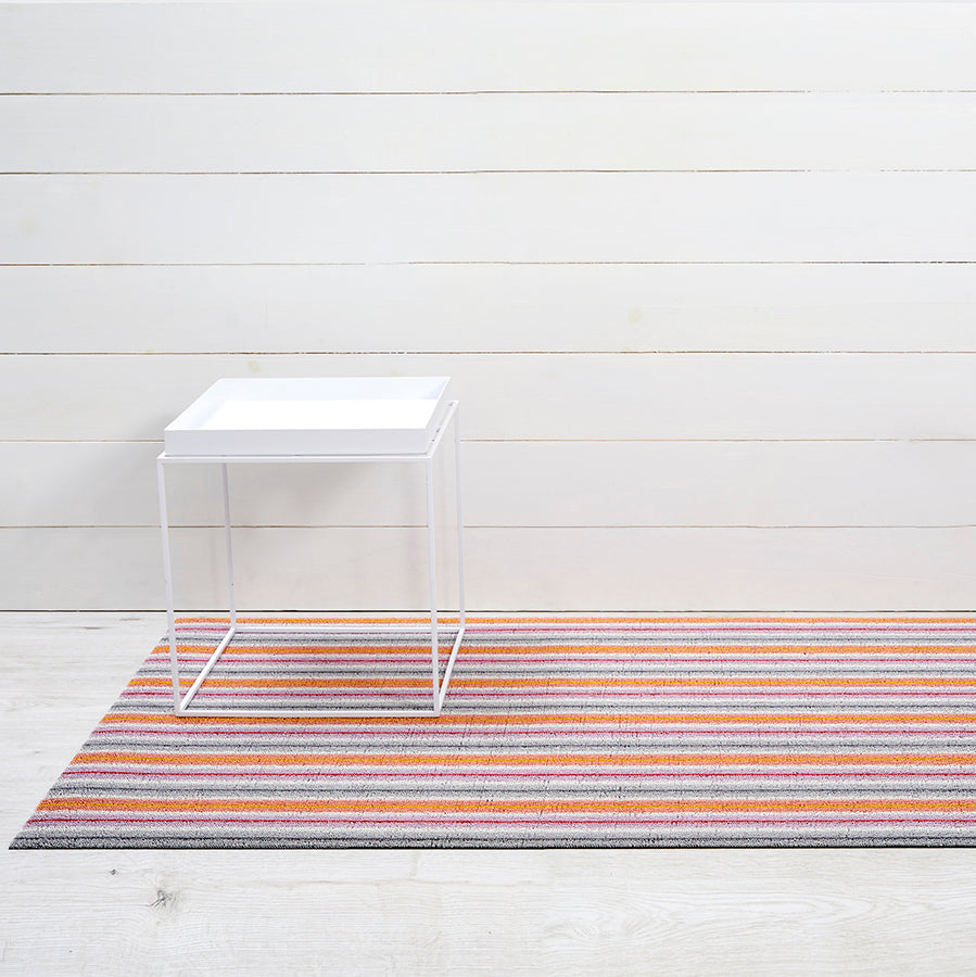 Chilewich Ribbon Stripe Shag Floor Mats (Bon Bon)