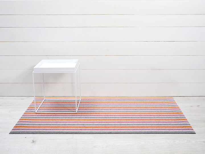 Chilewich Ribbon Stripe Shag Floor Mat (Bon Bon)