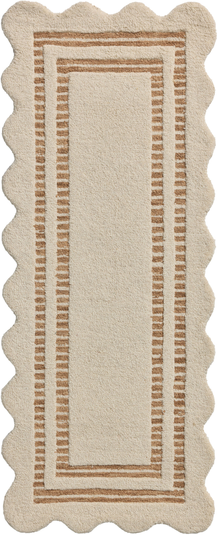 Chris Loves Julia x Loloi Scottie Ivory / Rust Accent Rug (SCO-01)