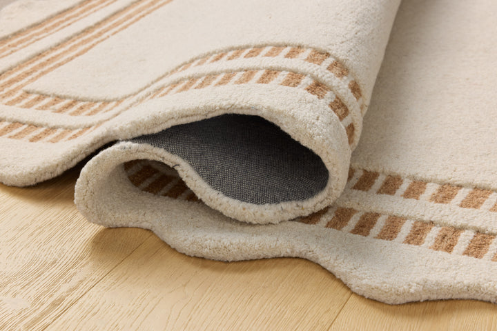 Chris Loves Julia x Loloi Scottie Ivory / Rust Accent Rug (SCO-01)