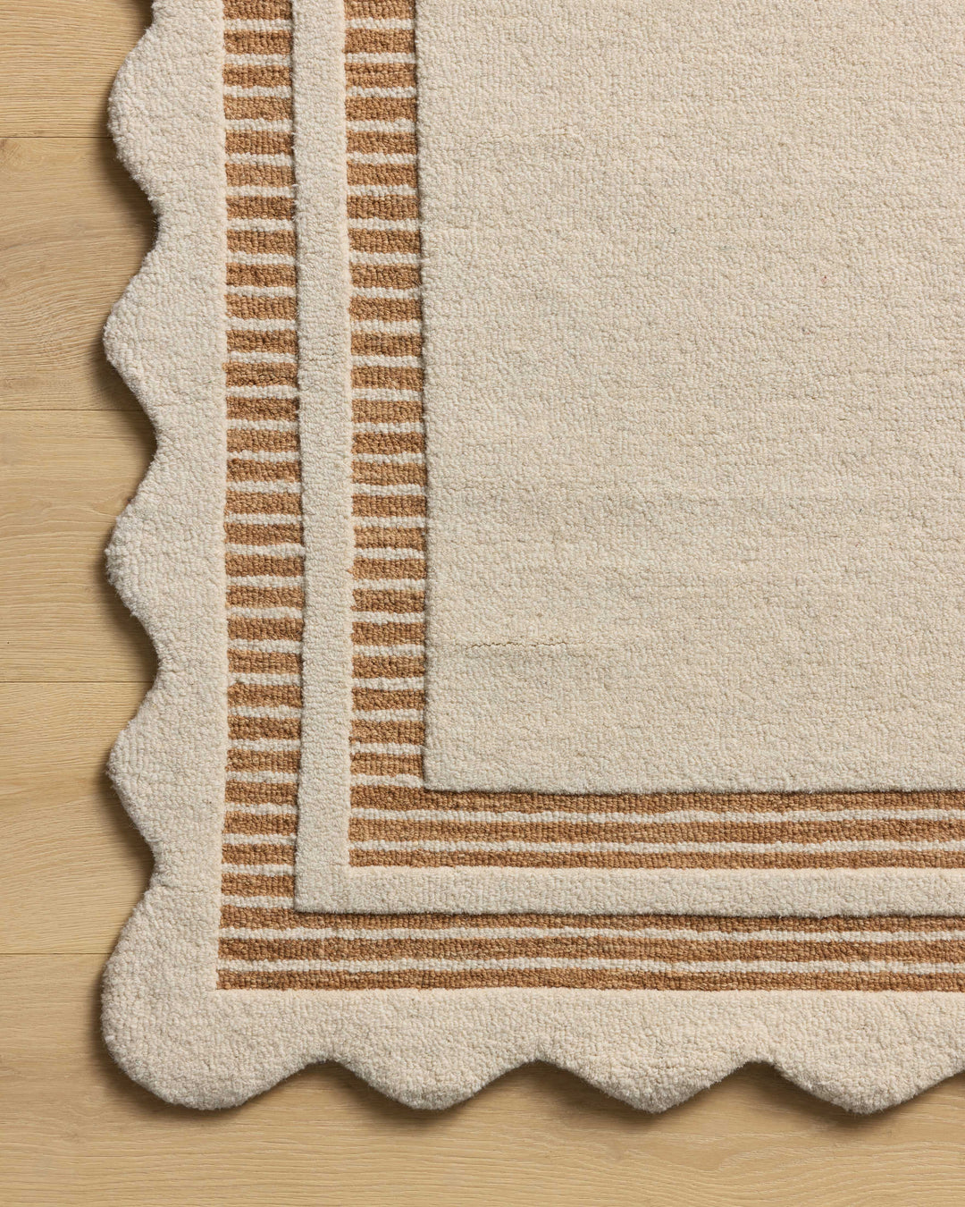 Chris Loves Julia x Loloi Scottie Ivory / Rust Accent Rug (SCO-01)