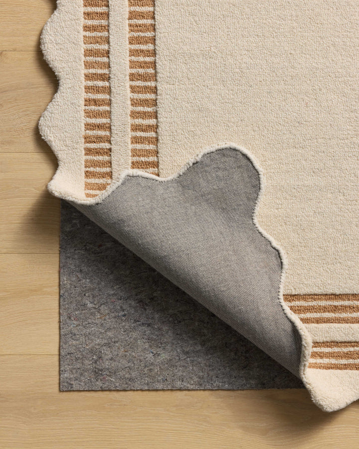 Chris Loves Julia x Loloi Scottie Ivory / Rust Accent Rug (SCO-01)