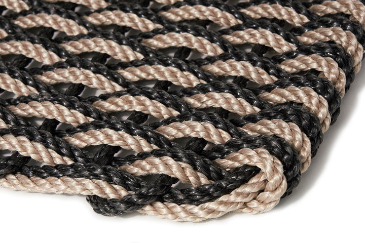 The Rope Co. Handwoven Doormat (Sand + Charcoal)