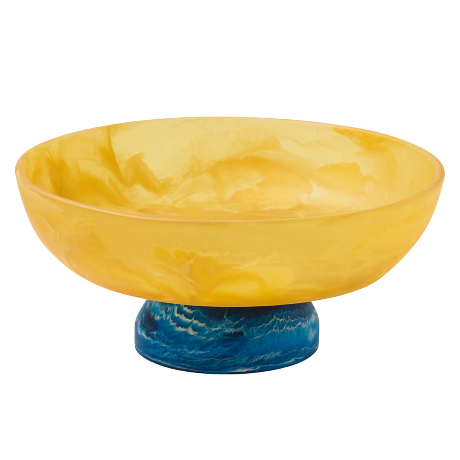 Benno Yellow/Blue Swirled Fruit Bowl