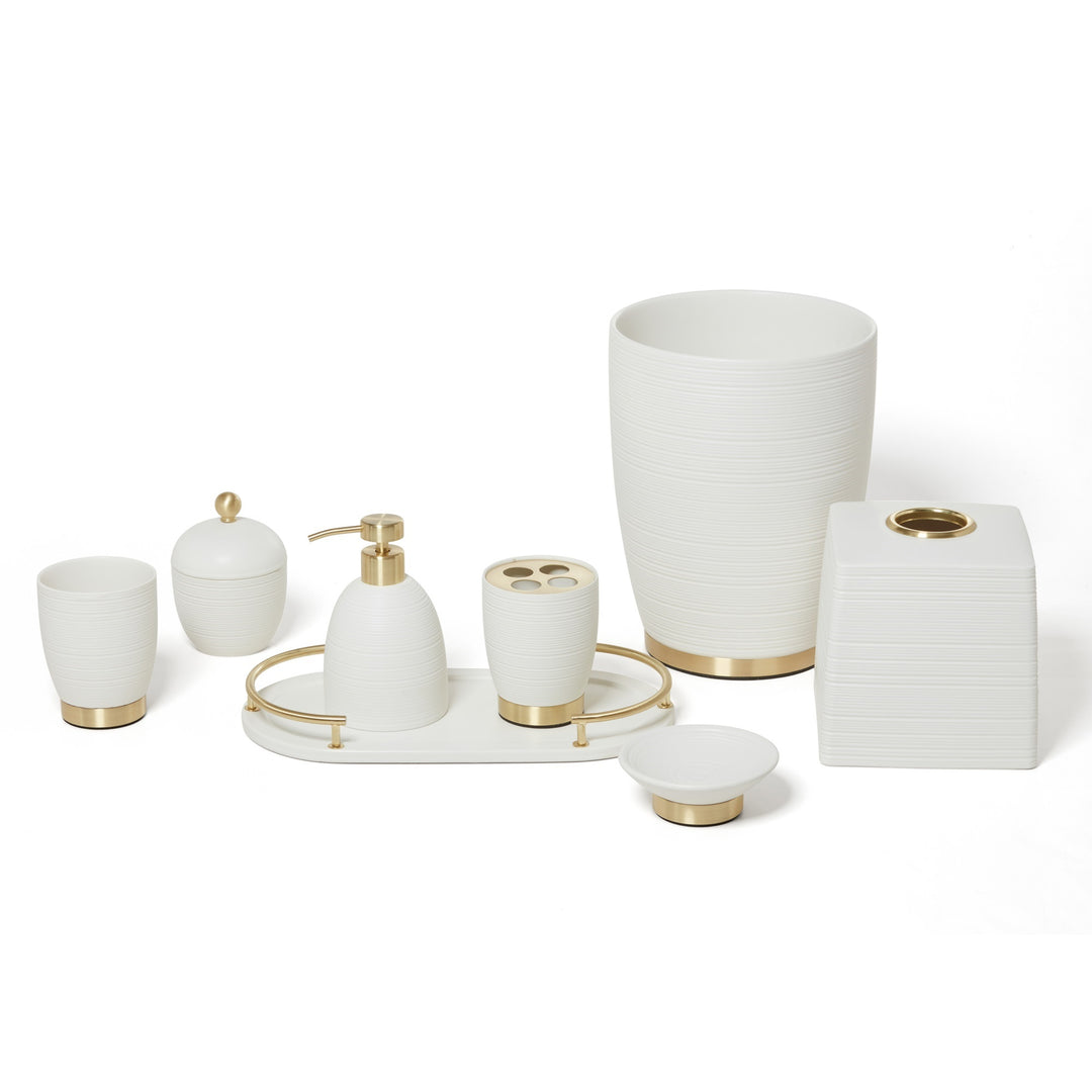 Roselli Trading Dubai  Resin Bathroom Accessories (Brass Trim)