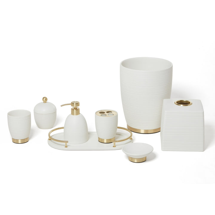 Roselli Trading Dubai  Resin Bathroom Accessories (Brass Trim)