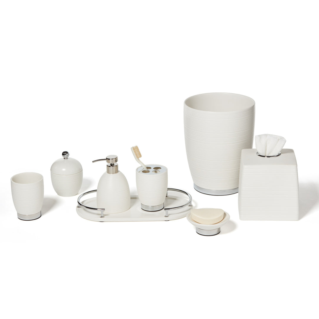 Roselli Trading Dubai  Resin Bathroom Accessories (Shiny Stainless Steel Trim)