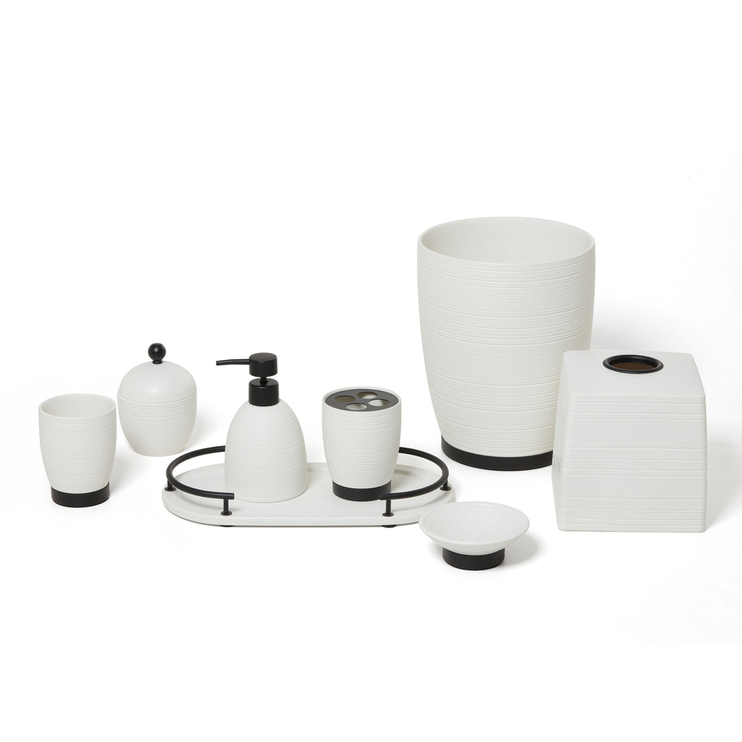 Roselli Trading Dubai  Resin Bathroom Accessories (Black Trim)