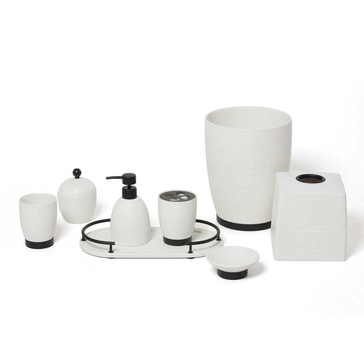 Roselli Trading Dubai  Resin Bathroom Accessories (Black Trim)