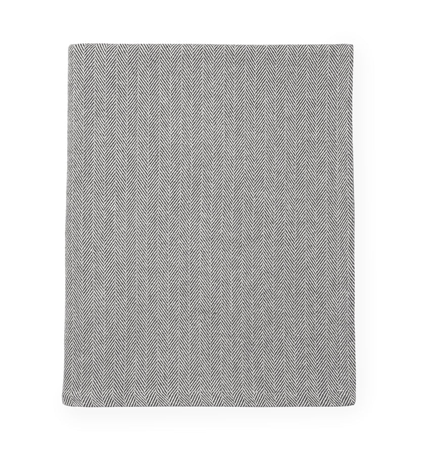 Sferra Celine Herringbone Weave Throw (CHARCOAL)