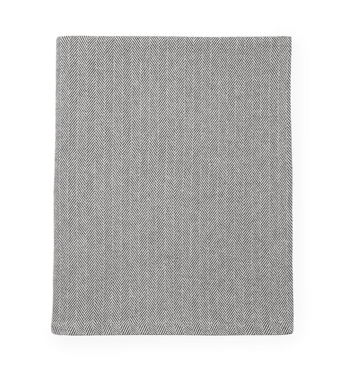 Sferra Celine Herringbone Weave Throw (CHARCOAL)