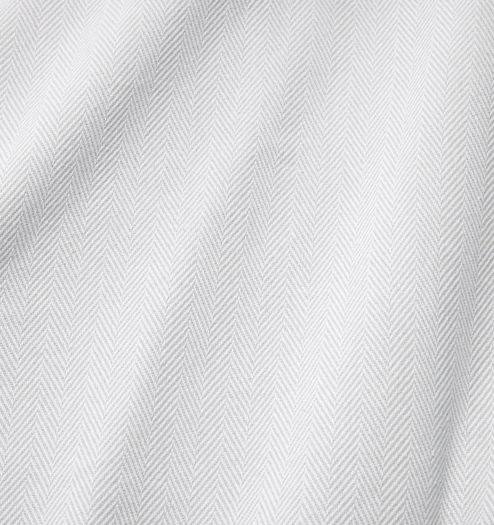 Sferra Celine Herringbone Weave Throw (White/Lunar)