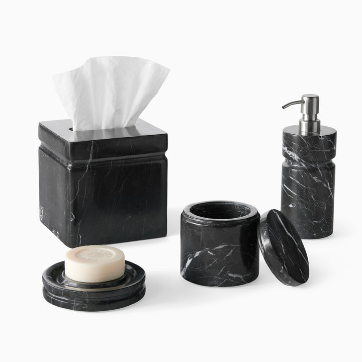 Marquina Black Marble Bathroom Accessories