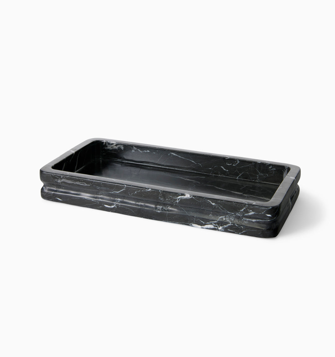 Marquina Black Marble Tray