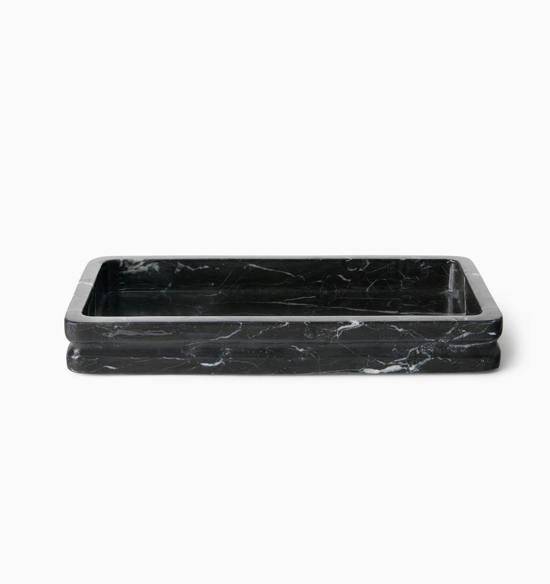 Marquina Black Marble Tray