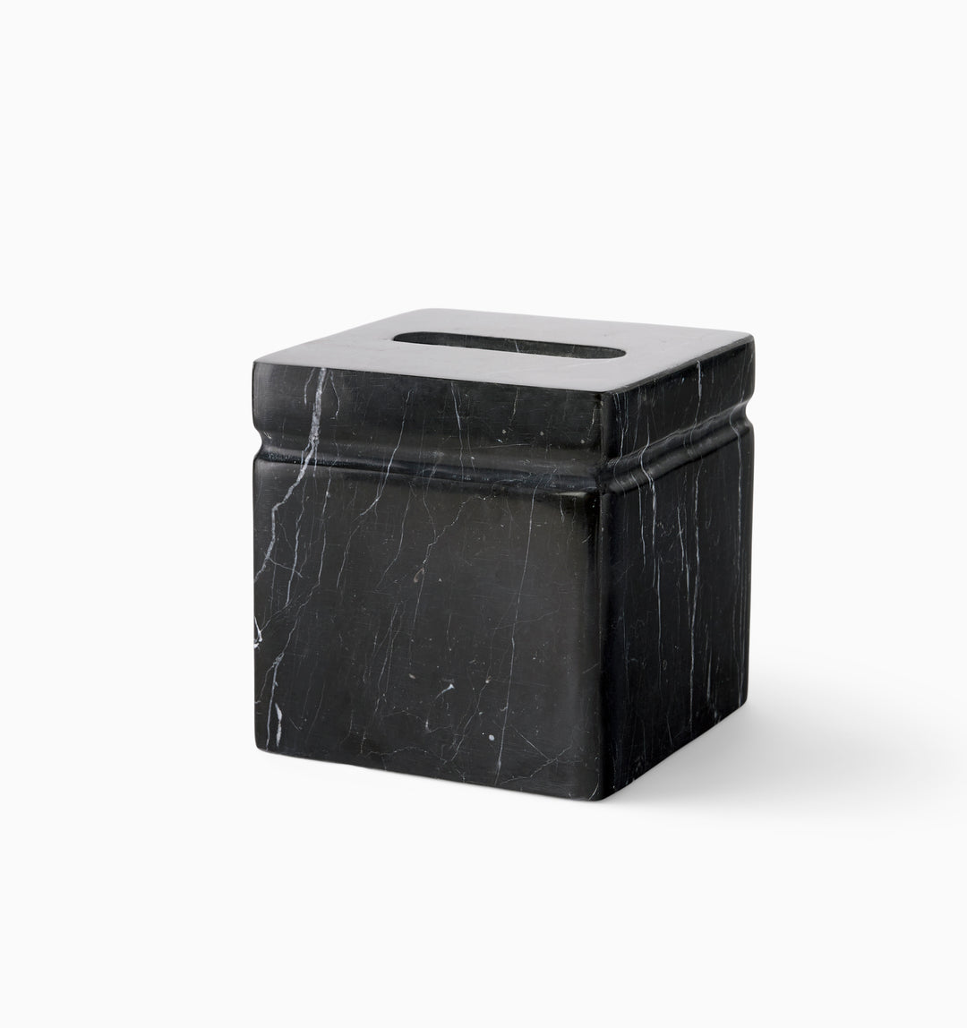 Marquina Black Marble Tissue Cover