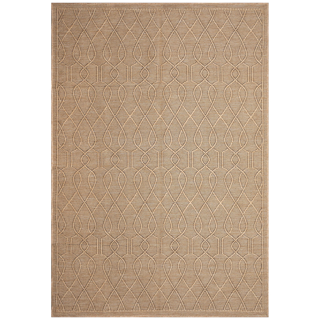 Liora Manne Soleil Wrought Iron Indoor/Outdoor Area Rug Natural