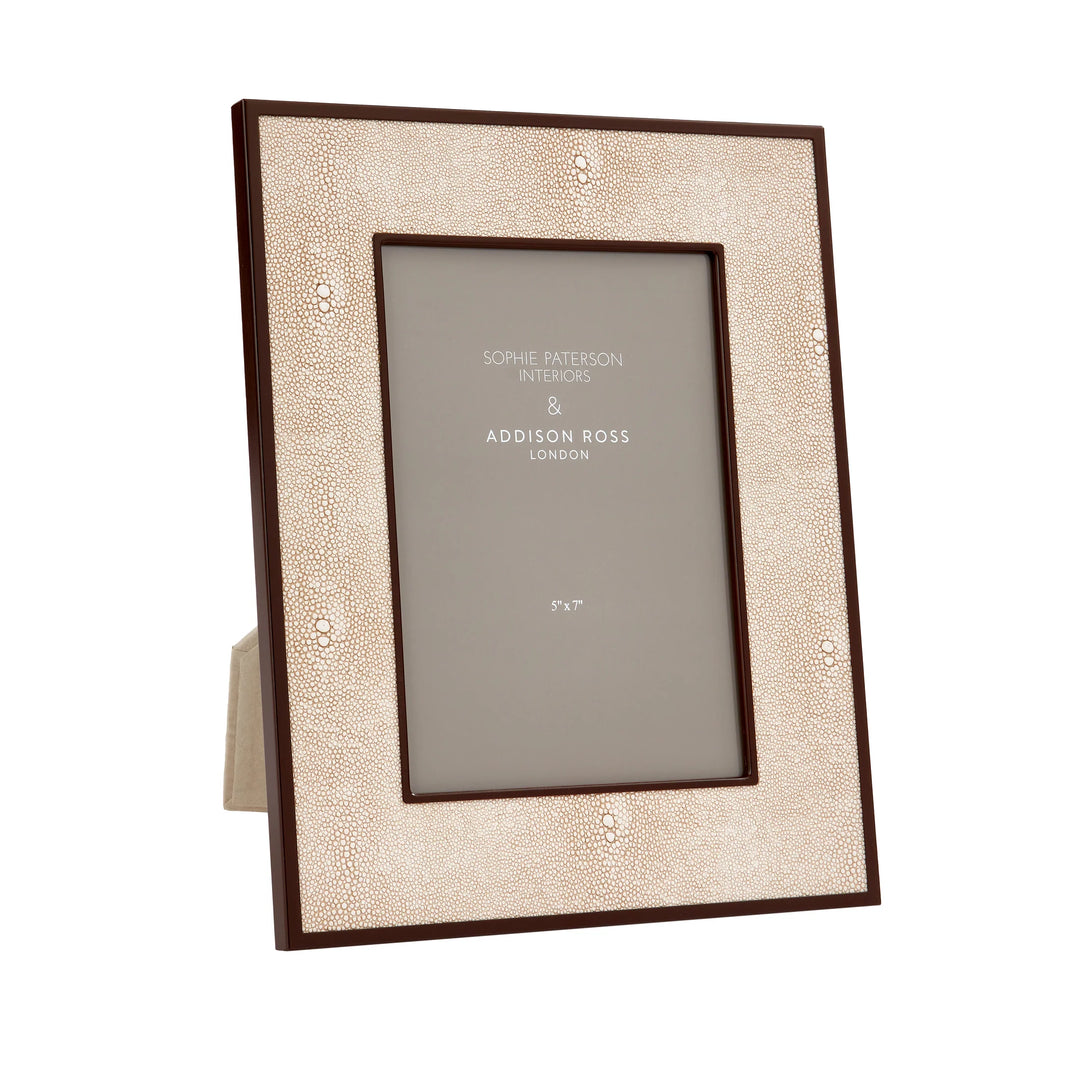 Addison Ross Ecru Faux Shagreen & Bronze Photo Frame (5x7)