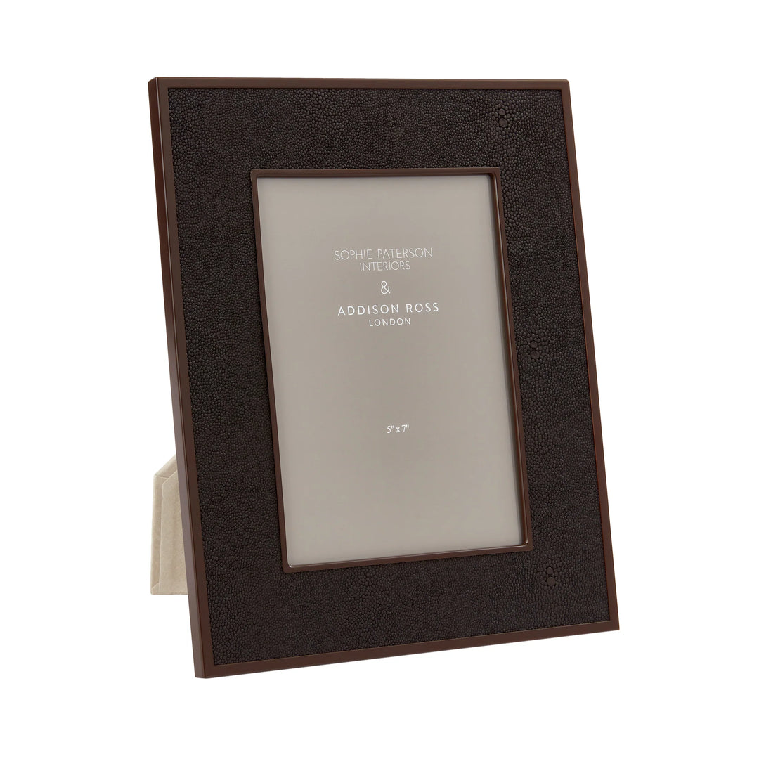 Addison Ross Anthracite Faux Shagreen & Bronze Photo Frame (5x7)