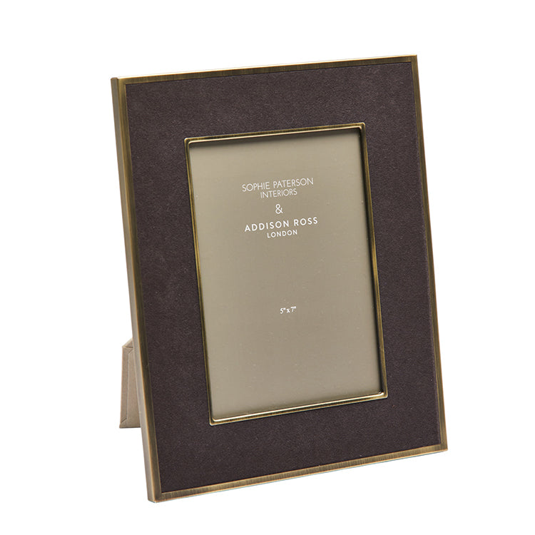 Addison Ross Sophie Paterson Charcoal Grey Velvet Picture Frame (5x7)