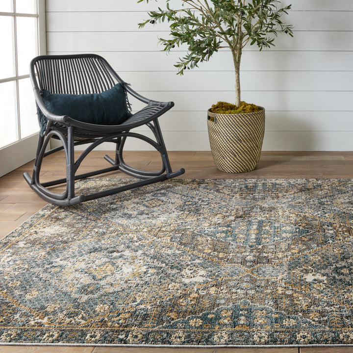 Vibe By Jaipur Living Julia Indoor/ Outdoor Medallion Blue/ Gold Area Rug (SWOON - SWO18)