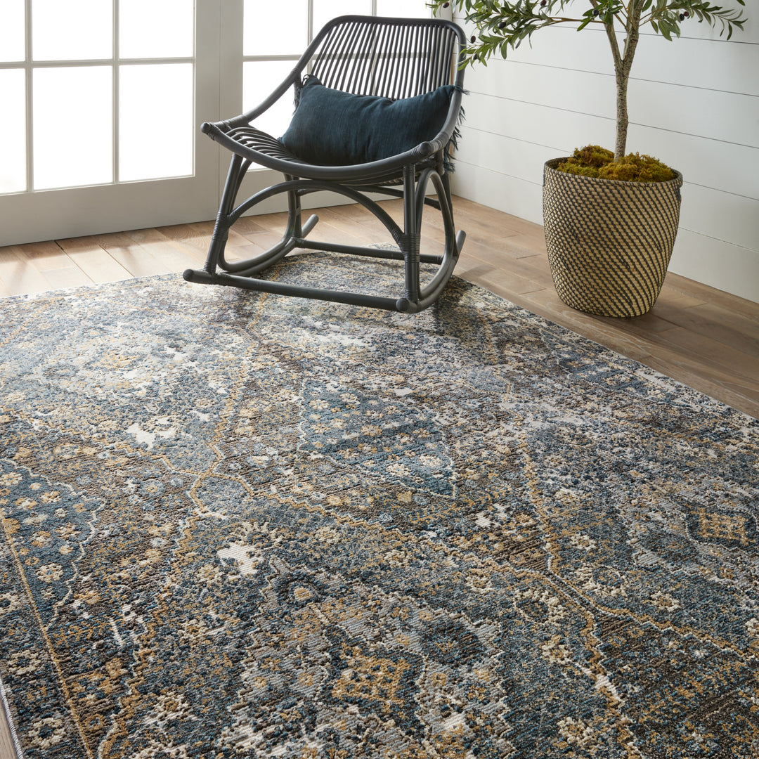 Vibe By Jaipur Living Julia Indoor/ Outdoor Medallion Blue/ Gold Area Rug (SWOON - SWO18)