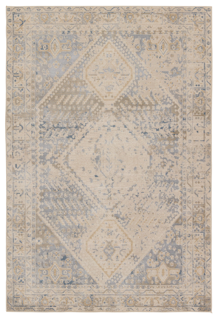 Vibe by Jaipur Living Rush Indoor/Outdoor Medallion Light Gray/ Blue Area Rug (SWOON - SWO20)