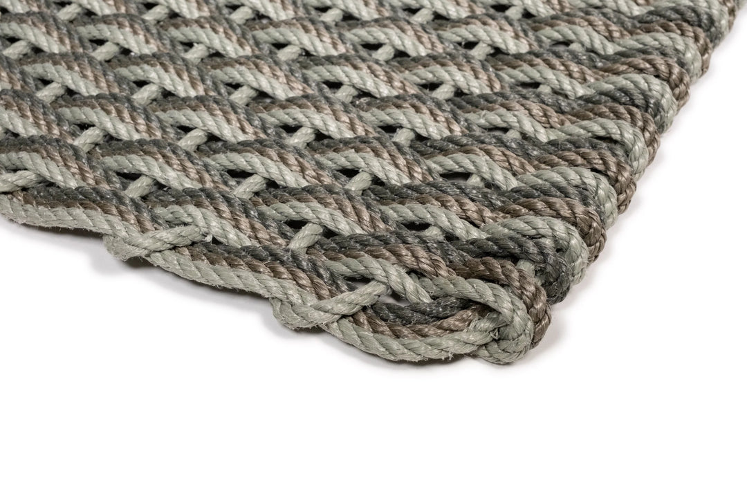 The Rope Co. Collection Handwoven Doormat (Sage + Mushroom + Blue Spruce)