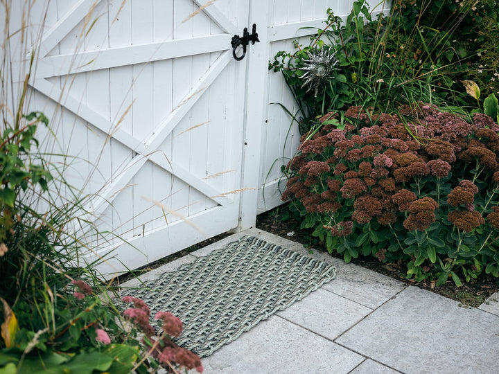 The Rope Co. Collection Handwoven Doormat (Sage + Mushroom + Blue Spruce)