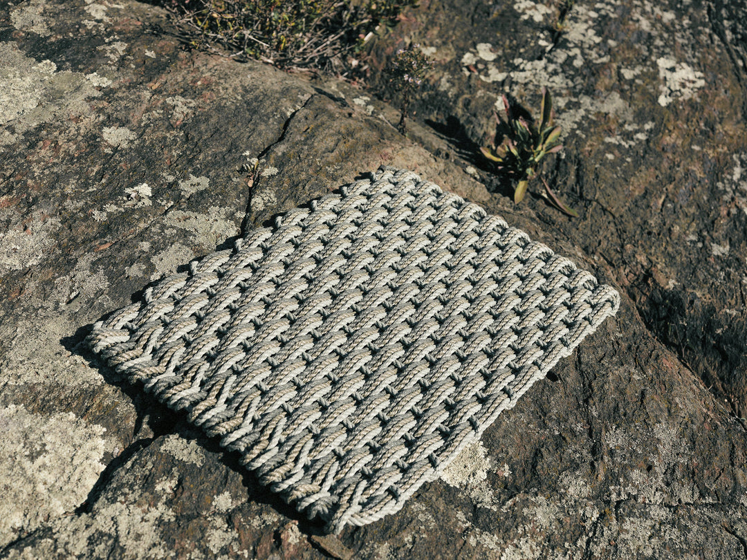 The Rope Co. Collection Handwoven Doormat (Sage + Mushroom + Blue Spruce)