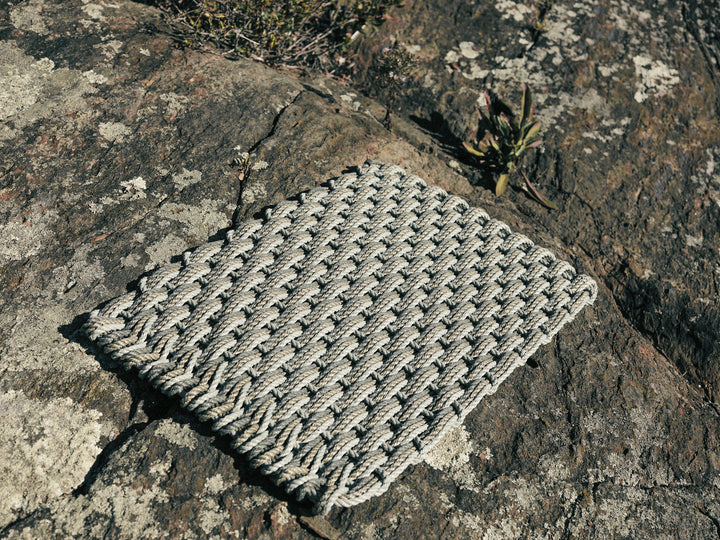 The Rope Co. Collection Handwoven Doormat (Sage + Mushroom + Blue Spruce)