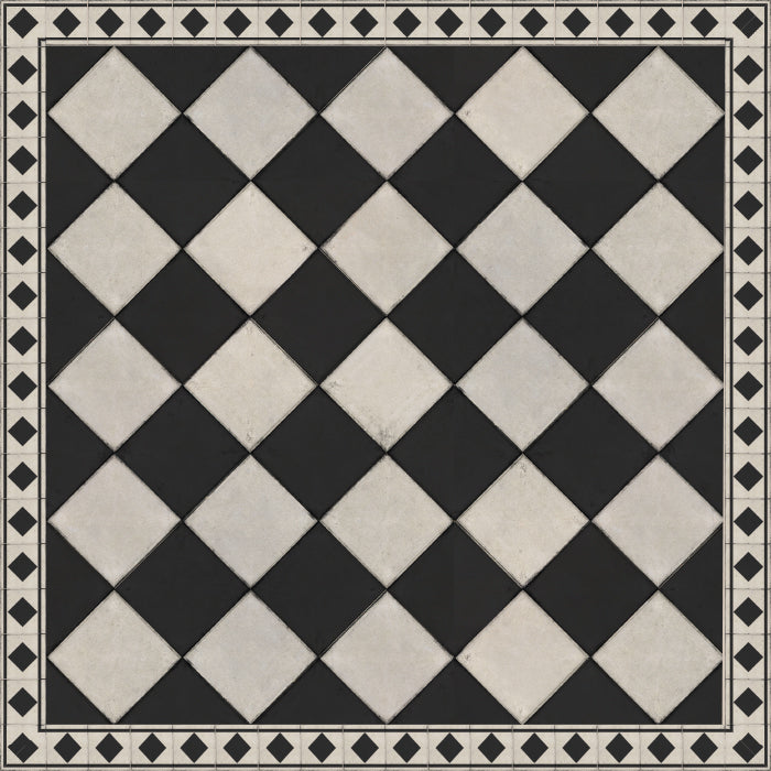 Adama Vinyl Floor Rug (Casual Black)