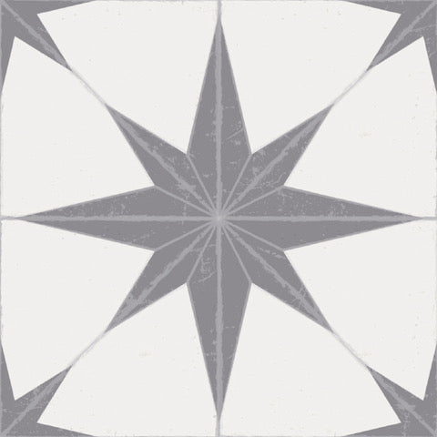 Adama Vinyl Floor Rug (Nightsky Gray No Border)