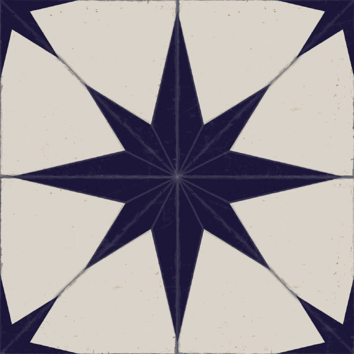 Adama Vinyl Floor Rug (Nightsky Blue No Border)