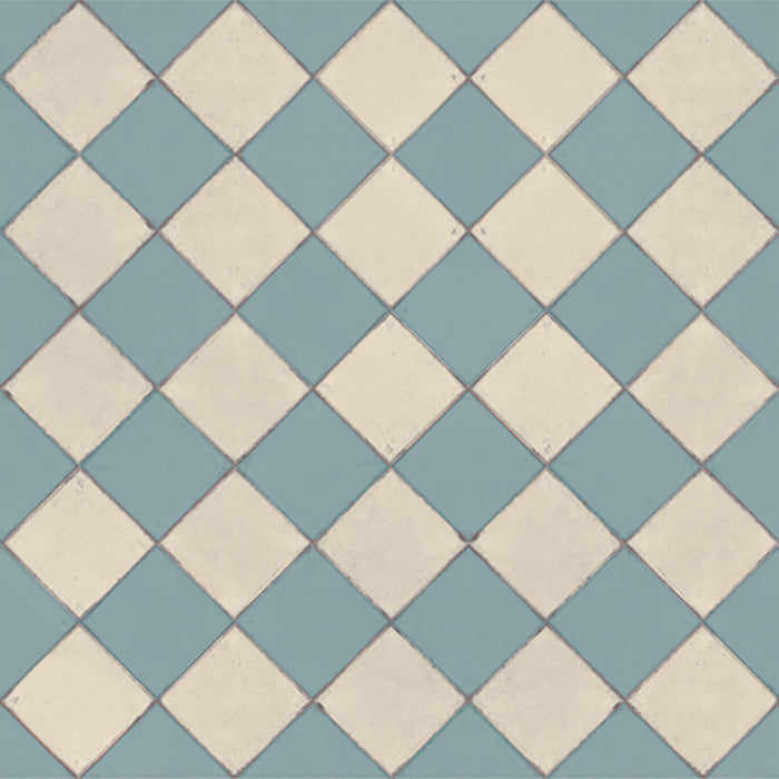 Adama Vinyl Floor Mat/Rug (Teatime Light Blue)