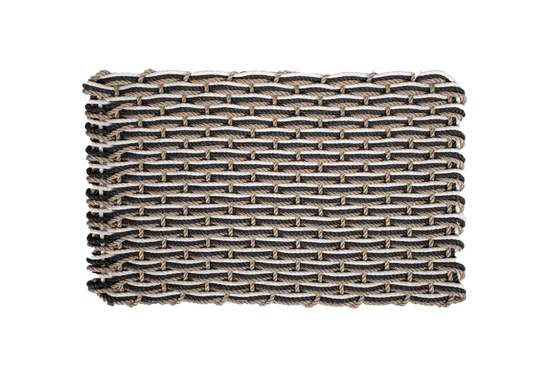 The Rope Co. Collection Handwoven Doormat (Sand + Charcoal + Pearl)