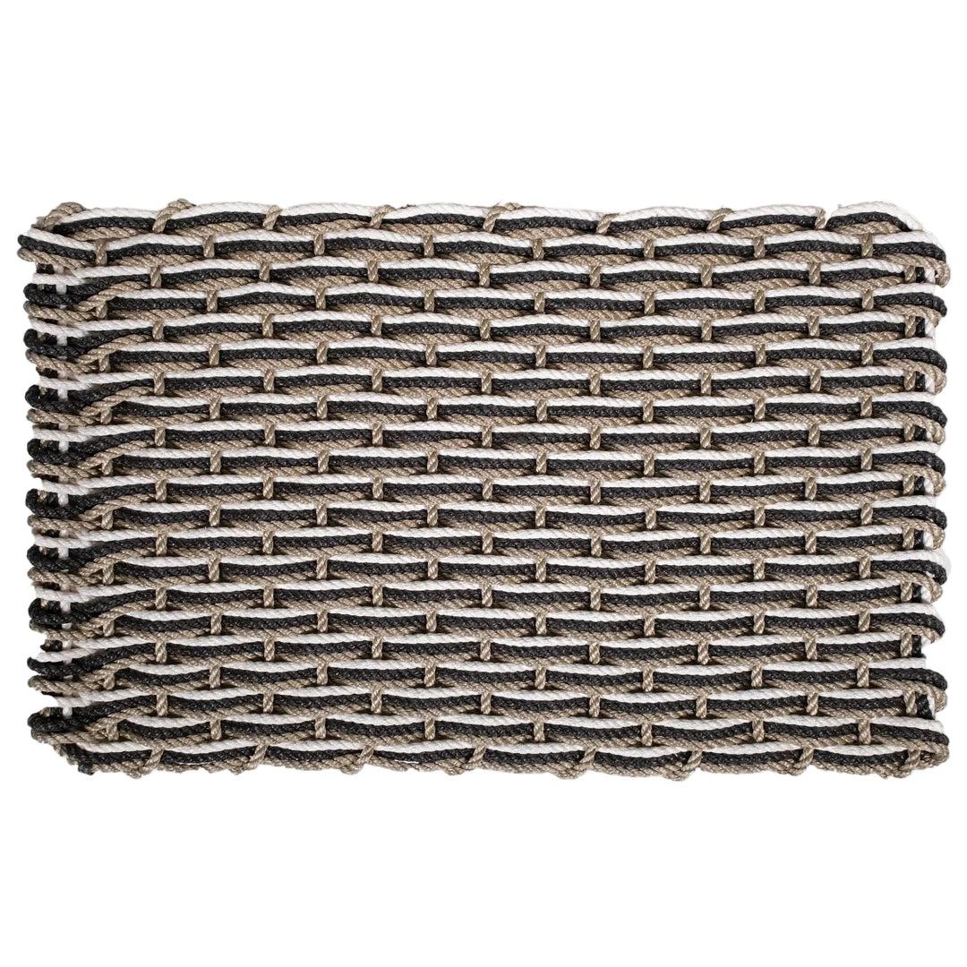 The Rope Co. Collection Handwoven Doormat (Sand + Charcoal + Pearl)