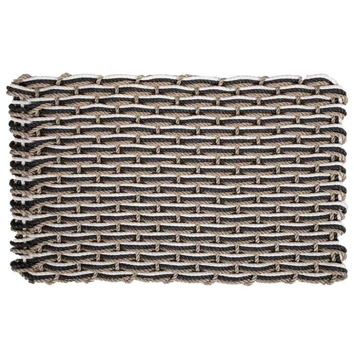 The Rope Co. Collection Handwoven Doormat (Sand + Charcoal + Pearl)