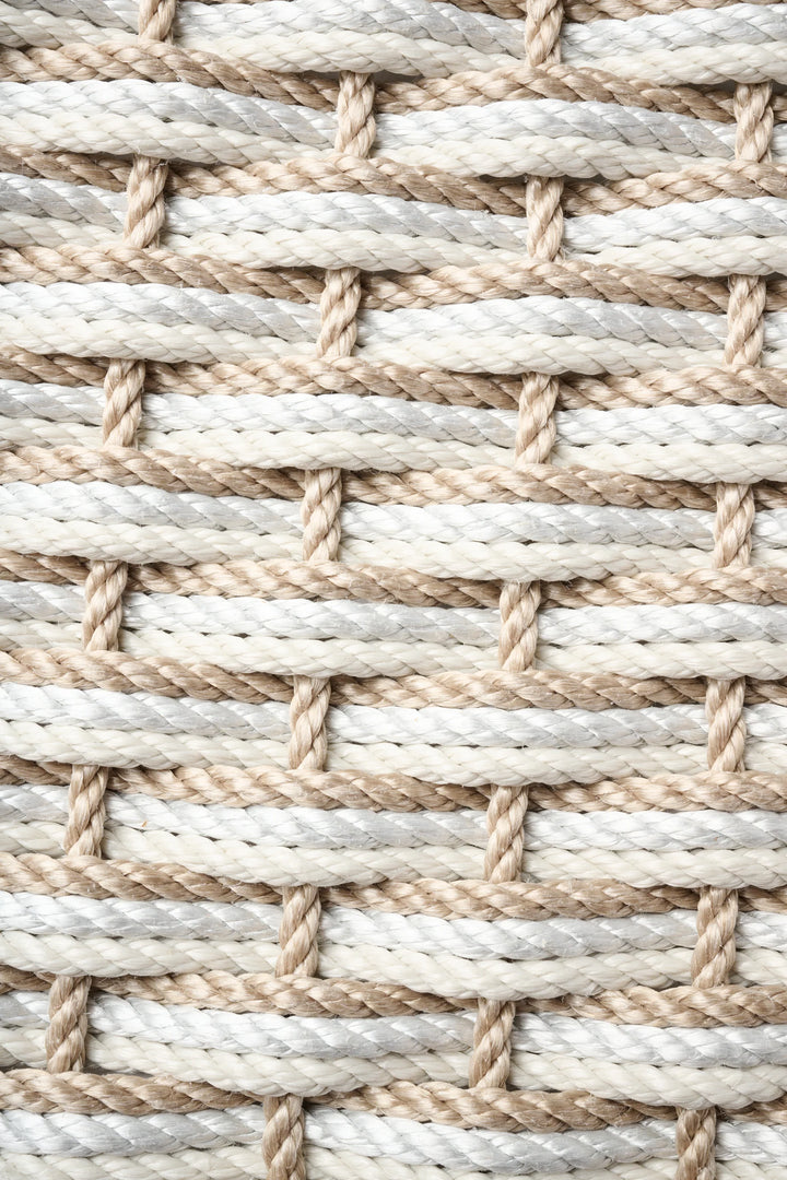 The Rope Co. Collection Handwoven Doormat (Sand + Fog Gray + Oyster)