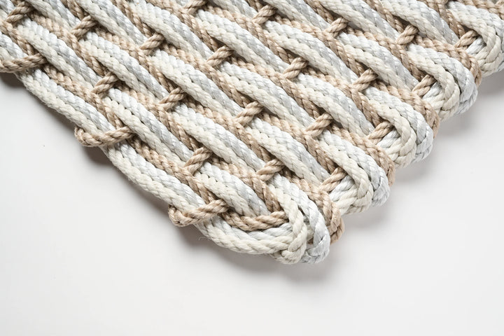 The Rope Co. Collection Handwoven Doormat (Sand + Fog Gray + Oyster)