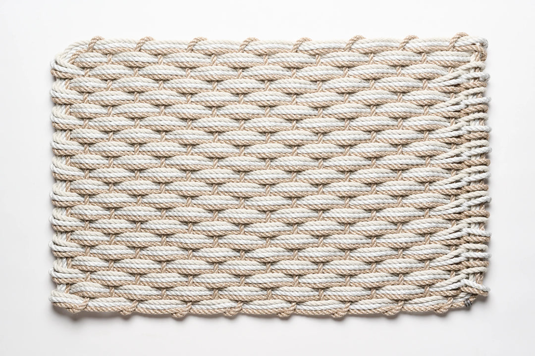 The Rope Co. Collection Handwoven Doormat (Sand + Fog Gray + Oyster)