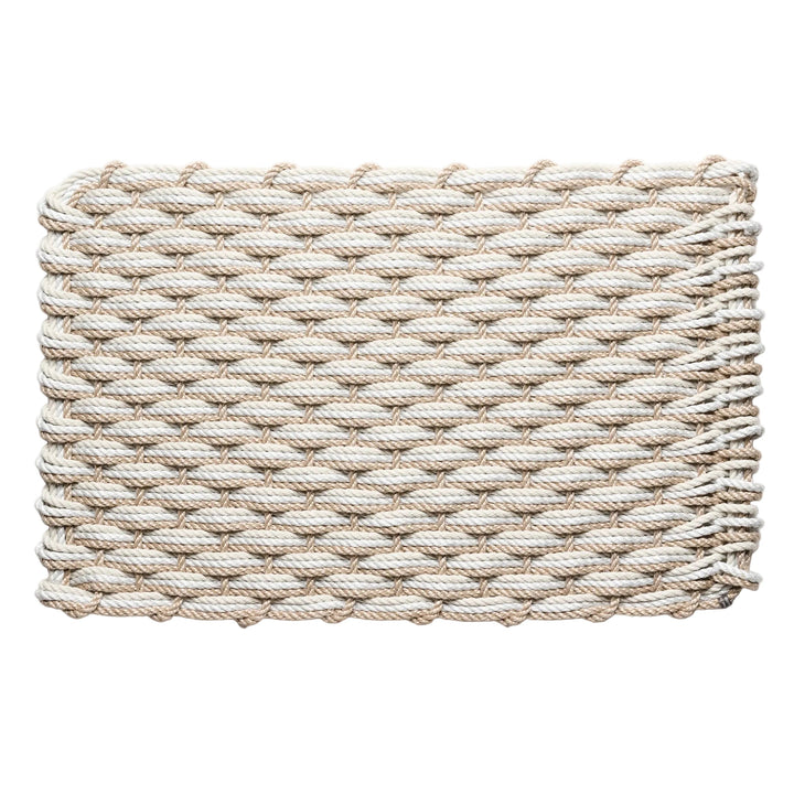 The Rope Co. Collection Handwoven Doormat (Sand + Fog Gray + Oyster)
