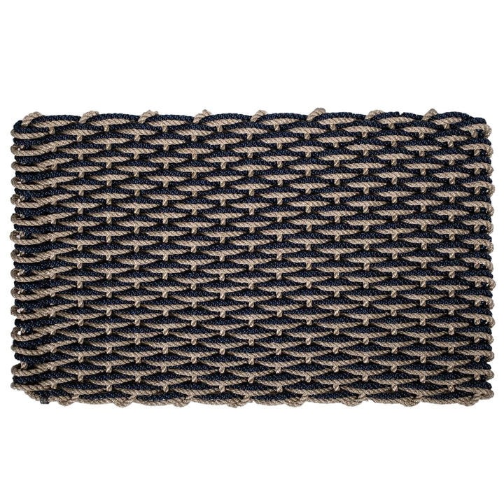 The Rope Co. Collection Handwoven Doormat (Sand + Navy)