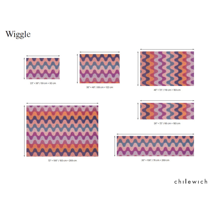 Chilewich Wiggle Woven Floormat Rug (Heatwave)