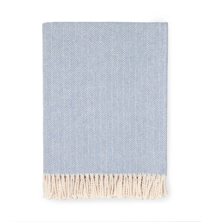 Sferra Celine Herringbone Weave Throw (CADET)