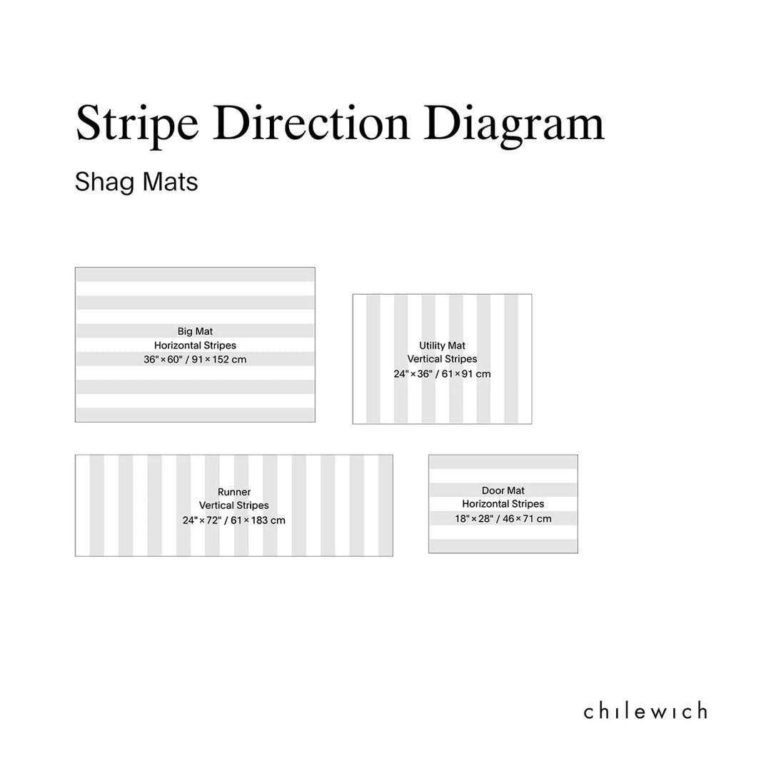 Martha Stewart x Chilewich Boardwalk Stripe Shag Floor Mats (Seaside)