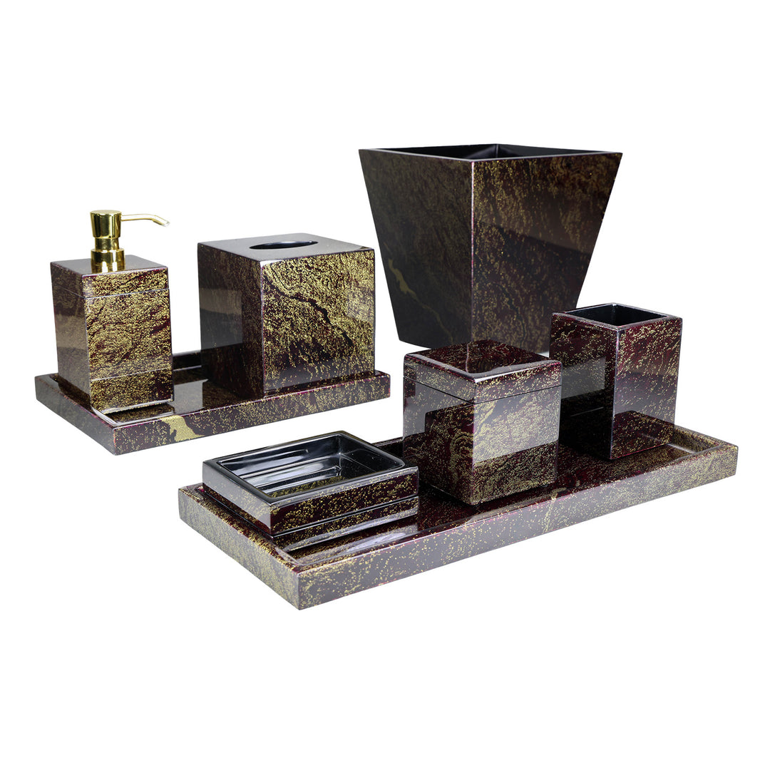 Star Dust Design Lacquer Bathroom Accessories