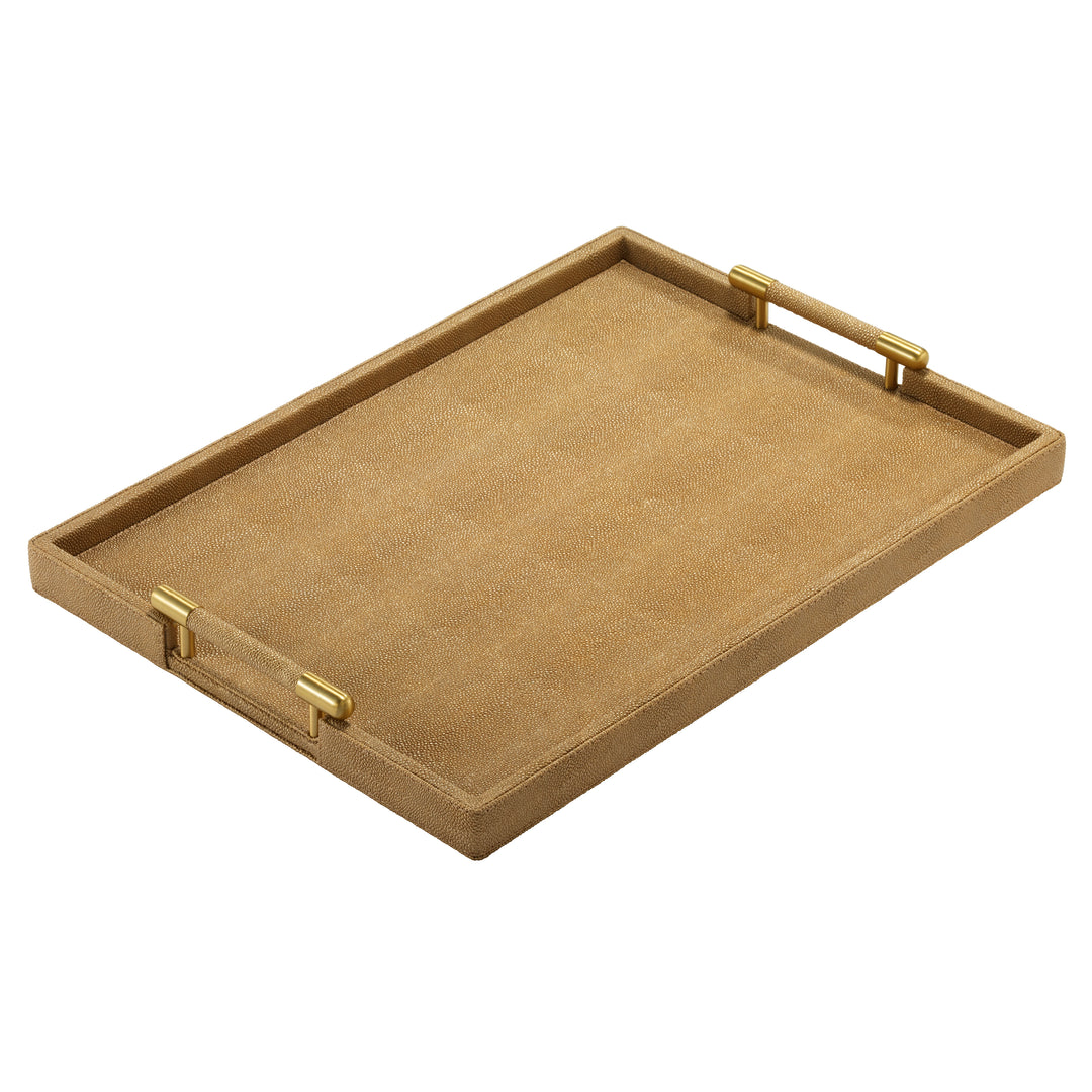 Stingray Rectangular Serving Trays With Handle 18" (Gold)