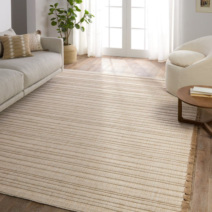 Jaipur Living Bandera Handmade Solid Cream/Beige Area Rug (TIENNE TIE01)