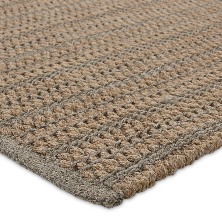 Jaipur Living Elmas Handmade Indoor/Outdoor Striped Tan/Gray Area Rug (TALIN - TLN01)